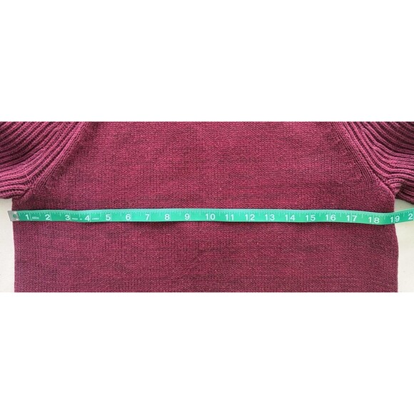 Gap Women's Burgundy Cable Knit Turtleneck Chunky Sweater Cozy Winter Cabin Sm - Picture 7 of 8
